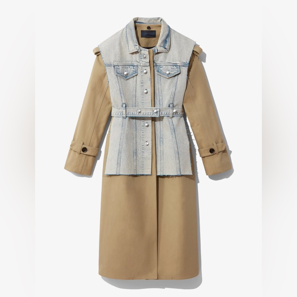 Proenza Schouler Belted Trench with Denim Vest Coat 🧥
